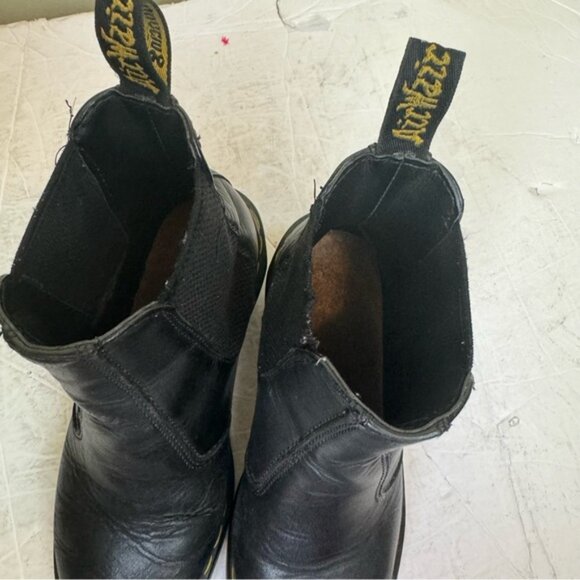 Dr. Martens Cadence Chelsea Heel Boot Black Tan Booties Leather Stretch PullOn 6 - Picture 10 of 16